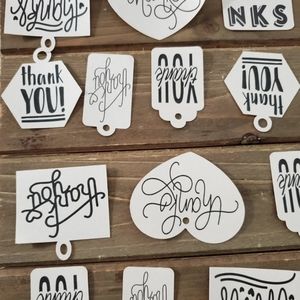 Thank You Tags Tan Brown Variety Set Bundle Card S